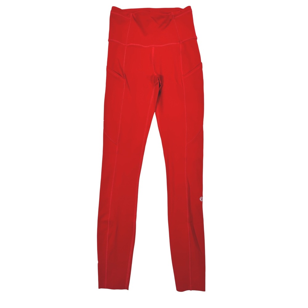 Lululemon Fast & Free 7/8 Tight II *Non-Reflective Nulux 25" Dark Red size 2